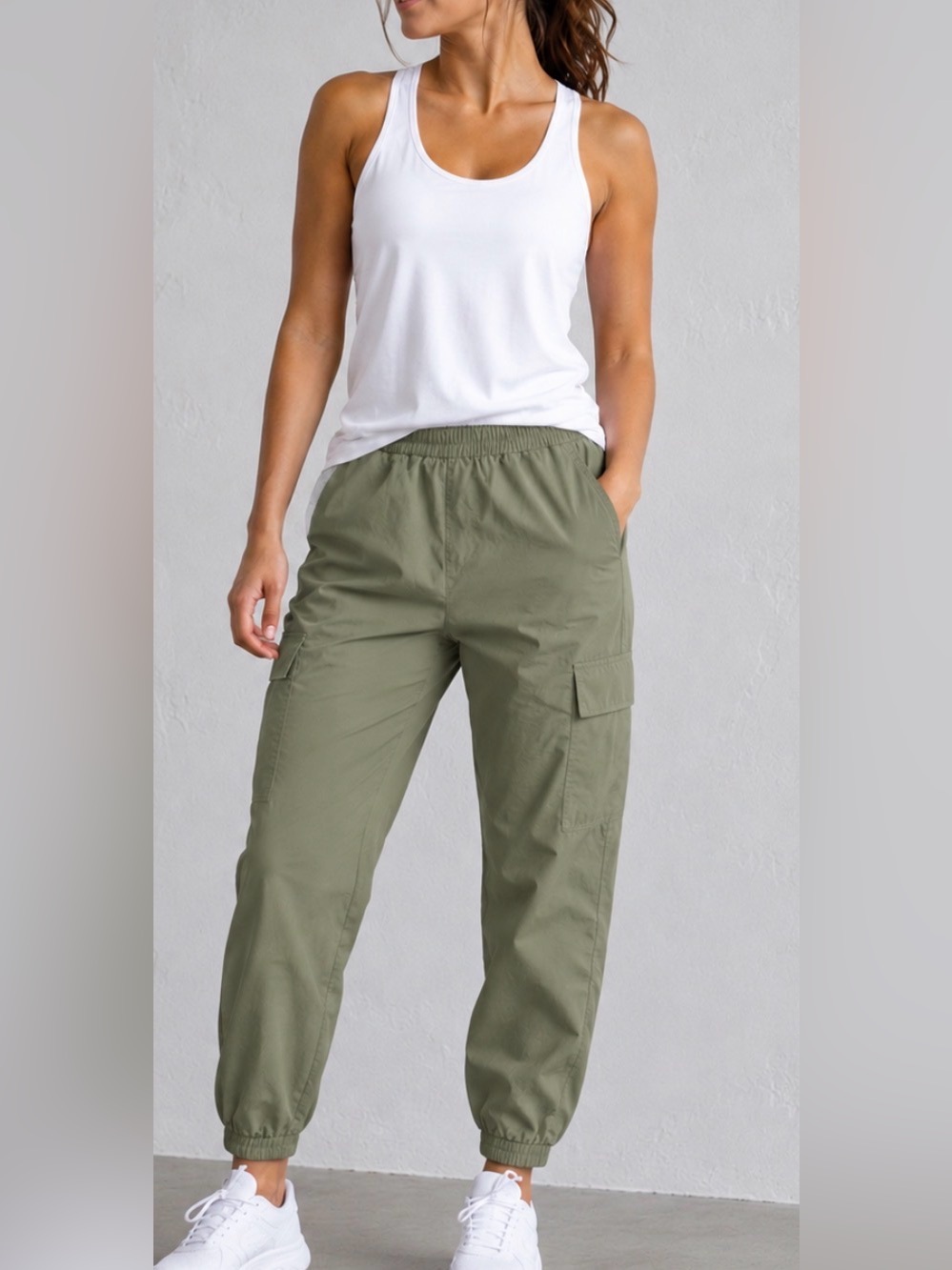 ASOS Petite Olive Green Cargo Joggers - sporty and comfortable petite 6